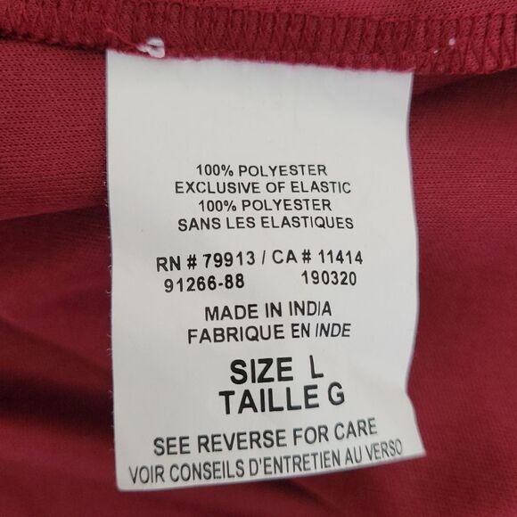 Motherhood Maternity cap sleeve tie waist dress red burgundy large - Picture 6 of 8